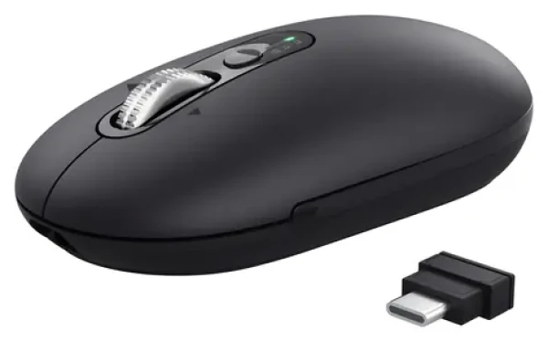 Trust Seron Slim čierna / Kancelárska myš / Optická / 3200 DPI / USB + Bluetooth / 7 tlačidiel (26018)