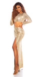 Sexy Koucla Red Carpet Dress with Sexy Cut-Out GOLD