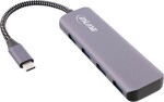 InLine InLine® USB 3.2 Hub, USB Type-C to 4x USB A 10Gb/s, aluminium, grey