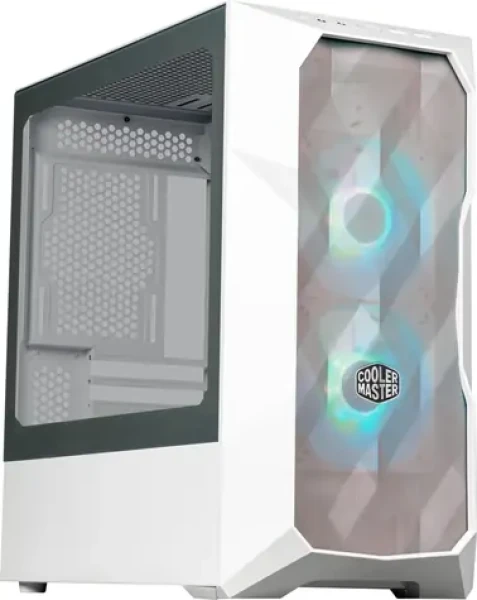 Cooler Master MasterBox TD300 Mesh biela / mATX / 2x USB-A 3.2 / 2x 120mm ARGB / bez zdroja / priehľadná bočnica (TD300-WGNN-S00)