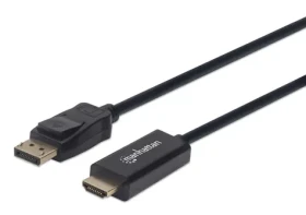 Manhattan DisplayPort - HDMI čierna / Kábel / 1,8 m / 1080p / 60 Hz (152679)