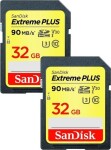 SanDisk Extreme Plus SDHC 32 GB + 32 GB Class 10 UHS-I/U3 V30 (SDSDXWT-032G-GNCI2)