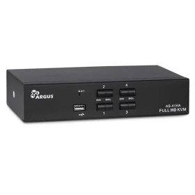 Inter-tech AS-41HA HDMI / KVM prepínač / 4 porty / USB 2.0 / audio 3,5 mm / max. 1920x1440 (88887242)
