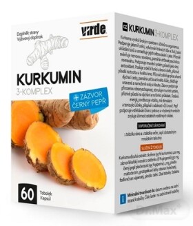 VIRDE Kurkumin 3-komplex 60 kapsúl