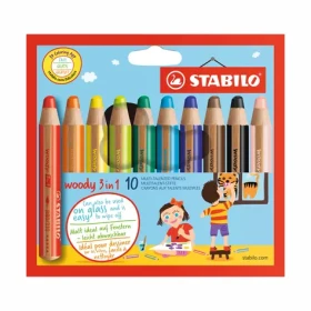 STABILO® Woody 3 in 1 - 10 ks sada - 10 rôznych farieb (880/10)