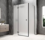 POLYSAN - GLOBE GUN METAL obdĺžniková sprchová zástena 1000x900, matné sklo, ľavá GB1010-3315MLGM