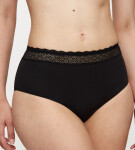 FEEL OF MODAL - Midi nohavičky 2 ks | mäkké modalové vlákno a recyklovaná čipka Triumph BLACK M