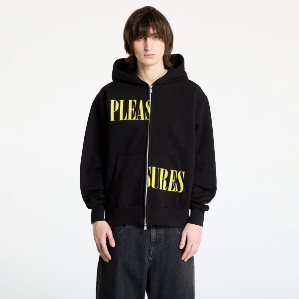 Mikina PLEASURES Split Zip Hoodie Black S