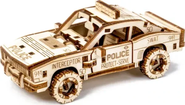 Wooden City 3D Drevené puzzle Superfast Police Car