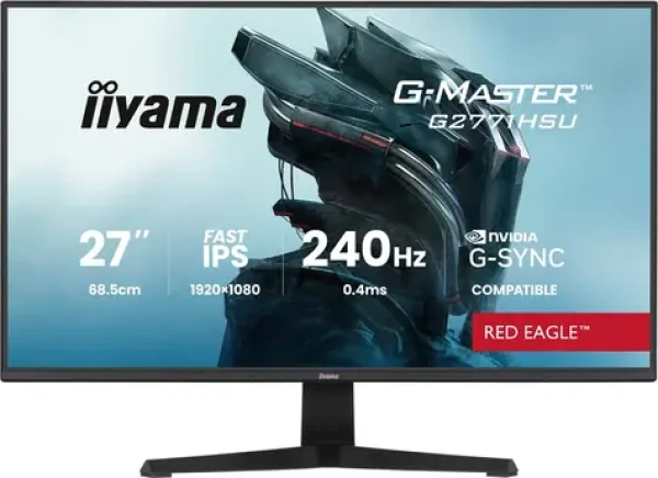27" IIYAMA G-Master G2771HS-B1 čierna / LED / IPS / 1920 x 1080 / 16:9 / 0.4 ms / 1000:1 / 350cd-m2 / VESA (G2771HSU-B1)