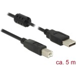 DeLock Kábel USB 2.0 A (M) - USB 2.0 B (M) 5.0m čierna (84899)