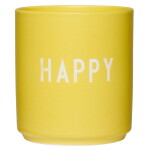 DESIGN LETTERS Porcelánový hrnček Yellow Happy 300 ml