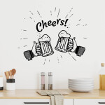Veselá Stena Samolepka Cheers Farba: béžová, Veľkosť: 60 x 50 cm