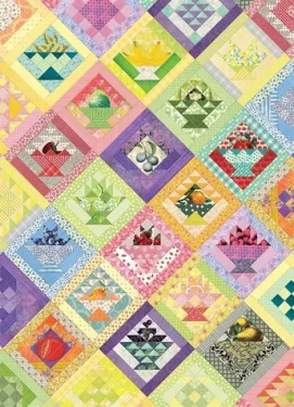 COBBLE HILL Puzzle Prikrývka s ovocnými košíkmi