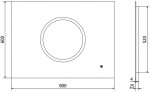 MEXEN - Koga zrkadlo s osvetlením 80 x 60, LED 600 9821-080-060-611-00