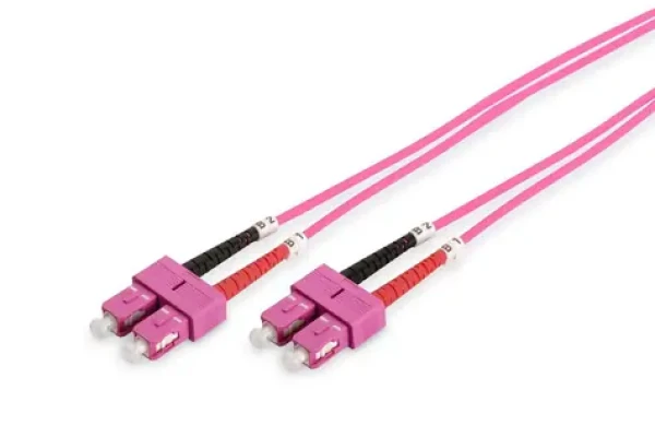 DIGITUS SC/SC / Optický patch kabel / Multimode 50/125 µm / OM4 / Duplex / 3 m (DK-2522-03-4)