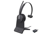 Yealink WH64 Hybrid čierna / Mono náhlavná súprava / DECT Bluetooth 5.2 / nabíjací stojan / dosah 150 m (1208740)