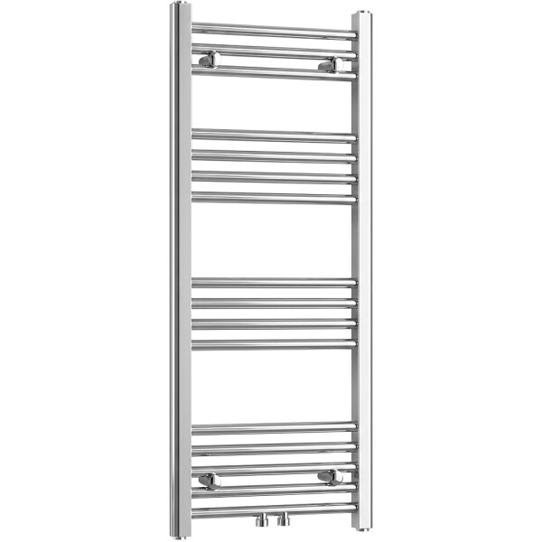 CERANO - Kúpeľňový radiátor Benito - stredové pripojenie 50mm/bočné - 271 W - chróm - 1000x450 mm CER-481751