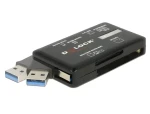 DeLock USB 3.2 čítačka pamäťových kariet 6v1 / Čítačka kariet / 5 Gbps / CF, SD, microSD, MS, M2, xD (91758)
