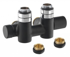 SAPHO - TWIN COMBI pripojovacia súprava ventilov pre stredové pripojenie, pravá, čierna mat CP461BS