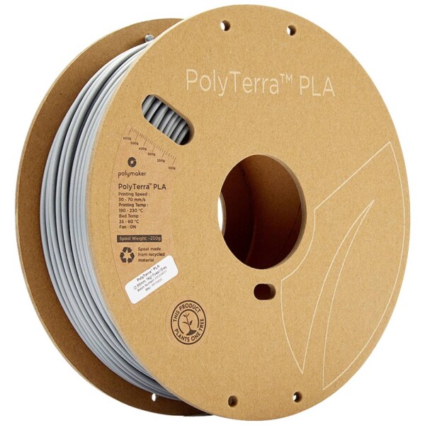 Polymaker 70825 PolyTerra PLA vlákno pre 3D tlačiarne PLA plast 2.85 mm 1000 g sivá (matná) 1 ks; 70825