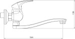 NOVASERVIS - Drezová umývadlová batéria 150 mm Metalia 57 chróm 57070,0