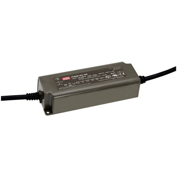 MEAN WELL PWM-60-24DA LED driver konštantné napätie 60 W 2.5 A 24 V/DC dali, stmievateľný, montáž na nehorľavom povrchu, schválenie nábytku, outdoorový,; PWM-60-24DA