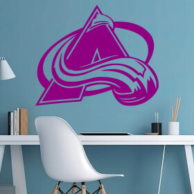 Veselá Stena Samolepka Hokejový tím Colorado Avalanche Farba: fialová, Veľkosť: 40 x 32 cm