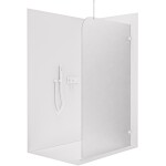 CERANO - Sprchová zástena Walk-in Orbis Top Round - Pravá - 8 mm - guľatá vzpera - biela matná, mliečne sklo - 110x200 CER-999955