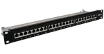 Xtendlan čierna / Patch panel / 19" / 24 portov / Cat6a / tienený (XL-PP19-24C6AS-XL-BLACK)