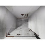 MEXEN/S - Lunar L sprchové dvere krídlové ľavé 125, transparent, ružové zlato 834L-125-000-60-00-L