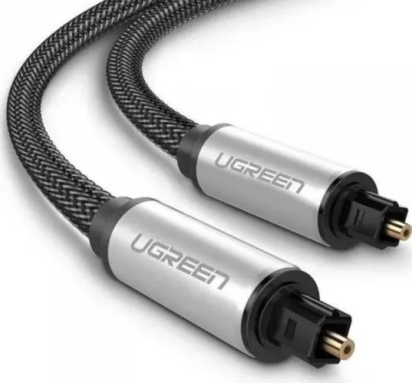 Ugreen AV108 Toslink audio optický kábel (MM) hliníkový oplet 1m šedá (10539)
