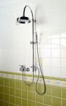 SAPHO - VANITY sprchový stĺp s pripojením na batériu, hlavová a ručná sprcha, chróm SET061