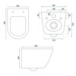 REA - Závesné WC MISA Carlo Mini Tornado Rimless Flat Pro REA-C8770