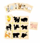 Woody Puzzle Hľadanie tieňov Mašinka 40 dielikov