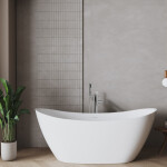 INVENA - Voľne stojaca vaňa 150 cm Astri so sifónom AN-03-150-F