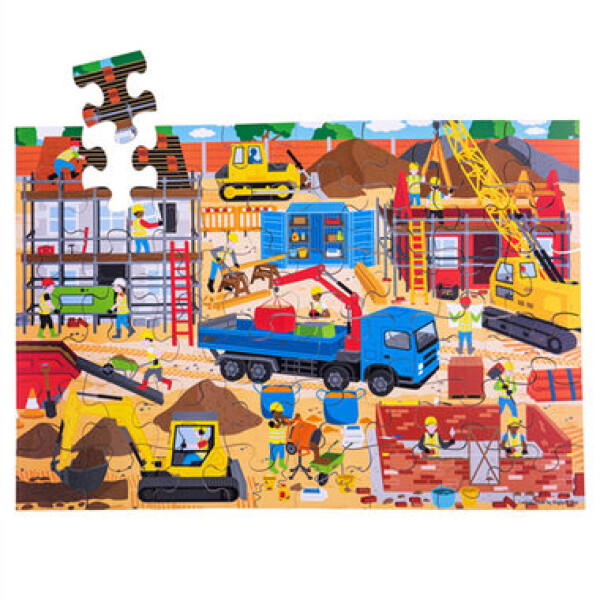 Bigjigs Toys Podlahové puzzle Stavenisko