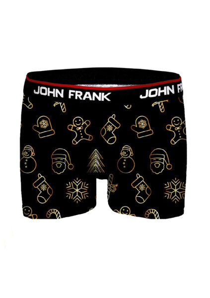 Pánske boxerky John Frank JFBD39-CH-GOLD PIECES černá