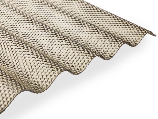 Polykarbonátová vlnitá doska (bronz) Guttagliss WABE, 5000 × 1050 mm – 5,25 m²