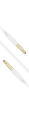 FIXED Plochý audio AUX kábel s konektormi 2 x 3.5 mm jack biela (FIXM-AUX-WH)