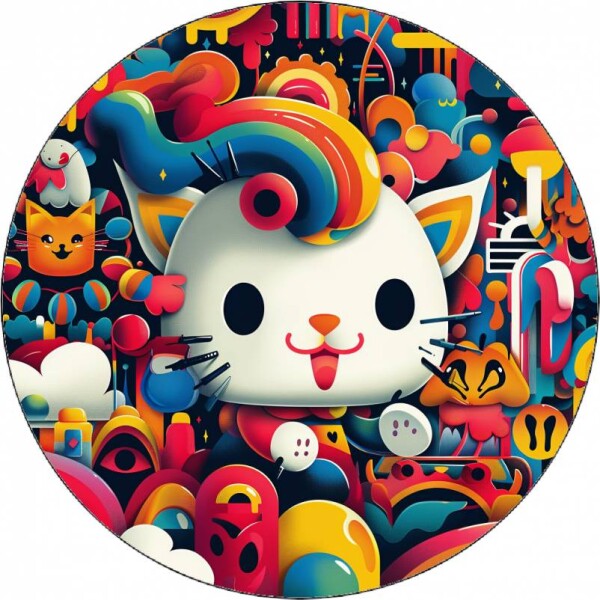 Jedlý papier Hello Kitty s dúhou 19,5 cm - Pictu Hap - Pictu Hap