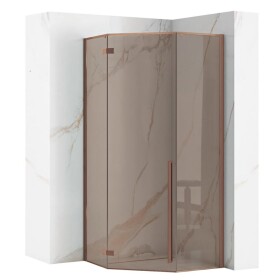 REA - Sprchovací kút DIAMOND 90x90 COPPER BRUSH bez sprchovej vaničky REA-K6966