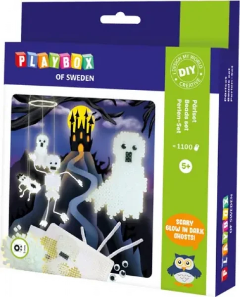 PLAYBOX Svietiace zažehľovacie korálky Kostlivci a duchovia