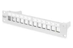 Digitus Patch panel 10" tienený šedý / Patch panel / 12 portov / 1U / RAL 7035 (DN-91419)