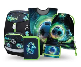 BAAGL SET 5 Airy PLUS Futbal: batoh, peračník, sáčok, zástera, peňaženka (A-36096)