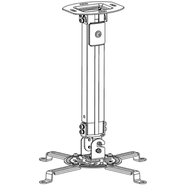 Techly Stropní držák pro projektor stříbrná / Držák pro projektor / 54,5-90 cm / nosnost 13,5 kg / otočný 360° (ICA-PM-18M)