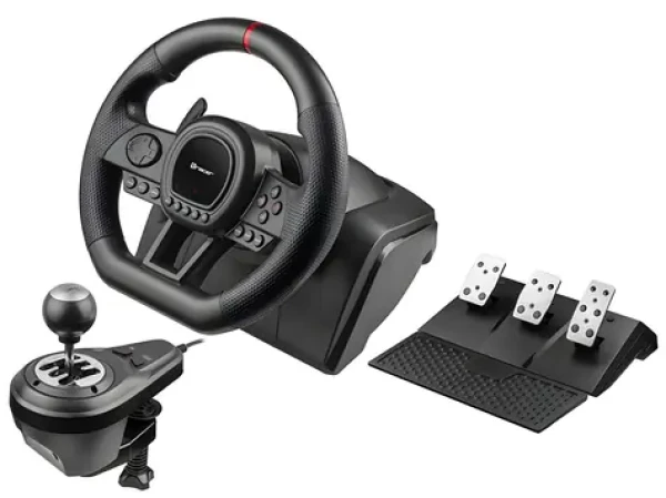 Tracer SimRacer Manual Gearbox 6in1 čierna / Sada volantu, pedálov a radiacej páky / PC, PS3, PS4, Xbox, Switch / 270 ° (TRAJOY47345)