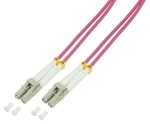 LogiLink OM4 LC-UPC fialová / Optický patch kábel / Duplex / Multimode / 20 m (FP4LC20)