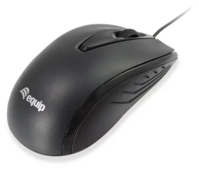 Equip Kompaktná myš čierna / Myš / Drôtová USB / 1000 DPI / Obojručná (245107)