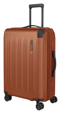 Stredný škrupinový kufor na kolieskach Travelite Dynamiic M exp Copper